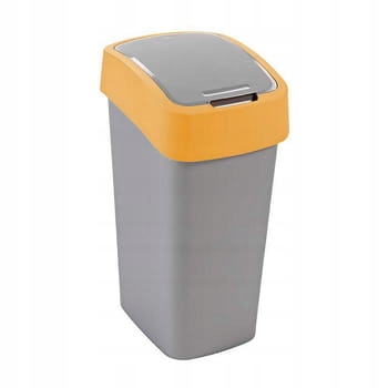 Flip-bin 45 l strieborné/oranžové odpadky