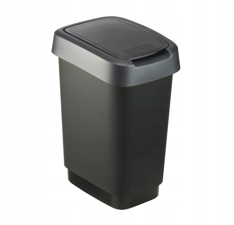 Rotho Twist 10 l Strieborný odpadkový kôš
