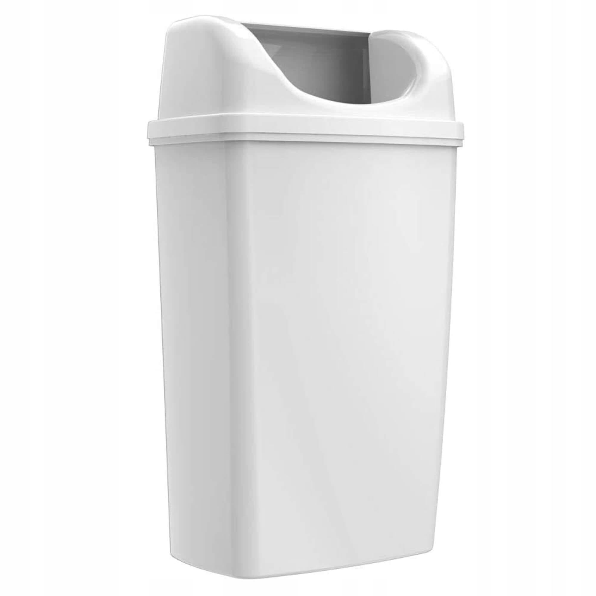 Nástenný odpadkový kôš, 25 l POP, biely