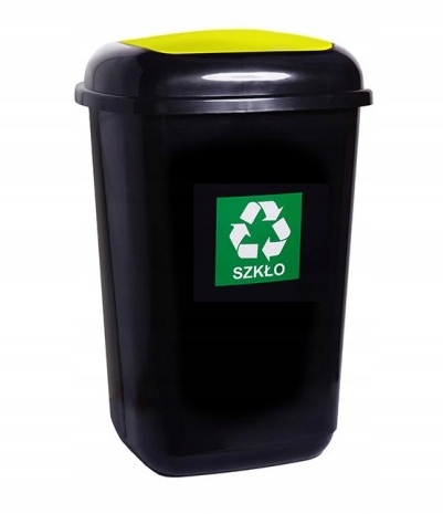 Odpadový kôš na triedenie odpadu 90L ZELENÉ SKLO