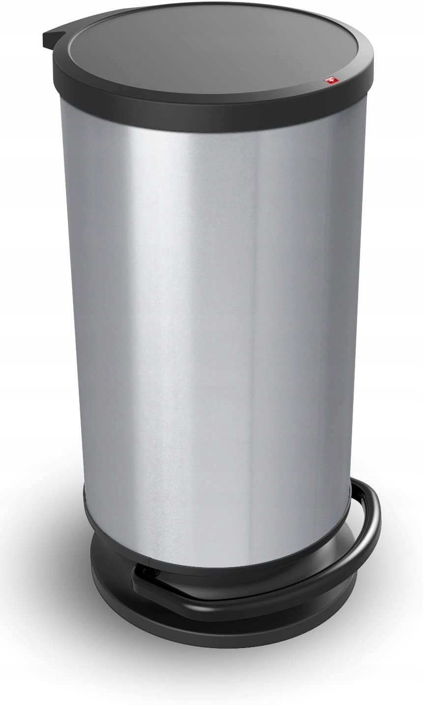 Okrúhle odpadky bin rotho paso 30 l striebro