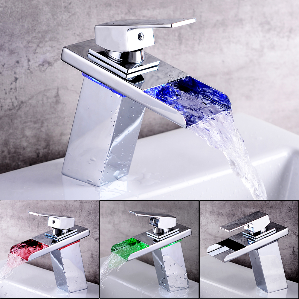 Faucet faucet washbasin miešací kohútik LED RGB