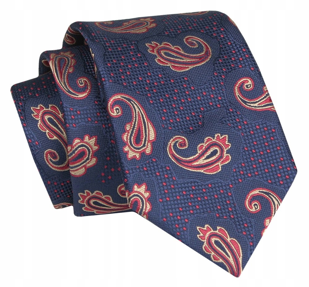 TIE - Alties - Navy Blue s veľkými dizajnmi Paisley