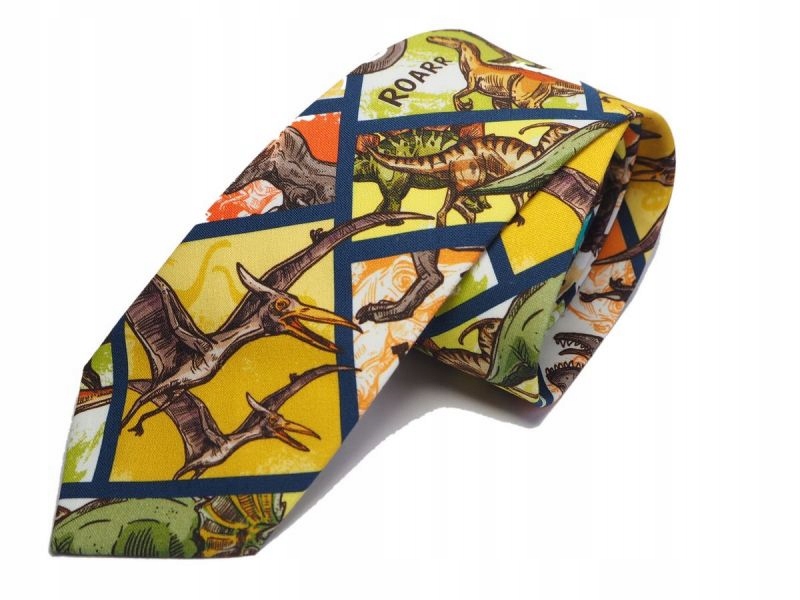 Široký kravata, úzka, Bedziak Dino Cotton White, Black, Navy Blue, Multi -Colored, Yellow