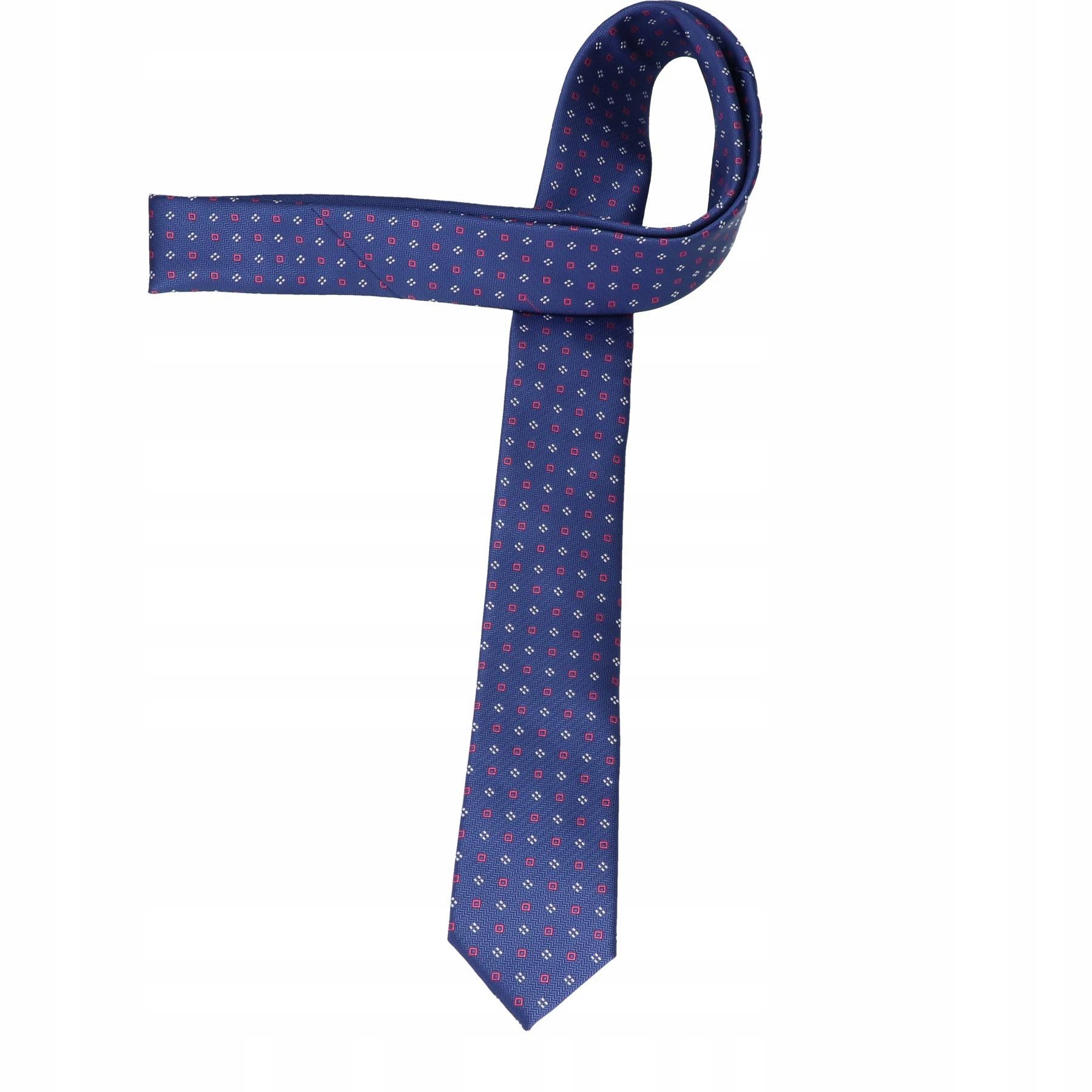 Pánska kravata, úzky polyester 5 cm námornícky modrý