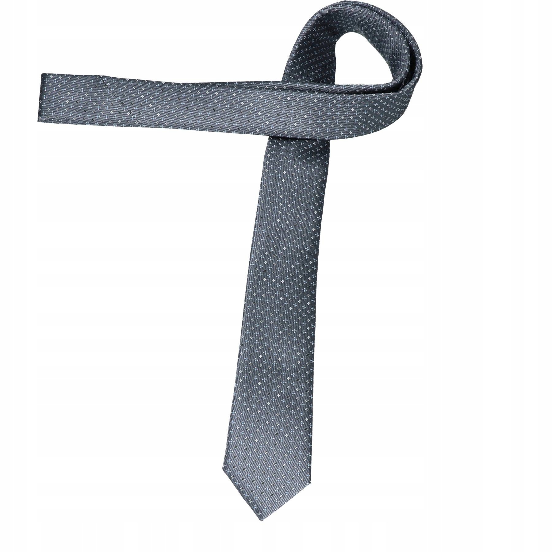 Pánska kravata, úzky polyester 5 cm striebro