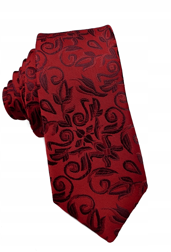 Jacquard kravata burgundský odtieň vzor paisley