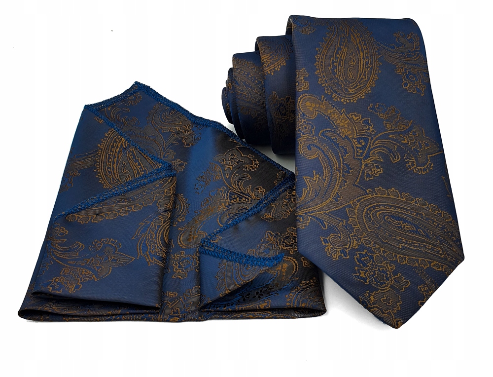 Jacquard kravata bronz starý zlatý vzor Paisley