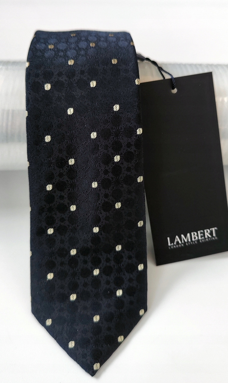 Lambert kravata Wólczanka Black Polka Dots 6 cm