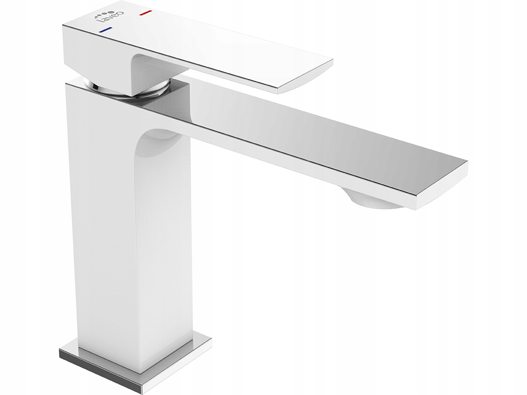 Laveo Amper White Washbasin batéria/chróm