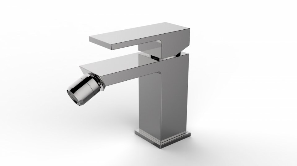 Laveo kvadrato bidet batéria Chrome BLQ032D