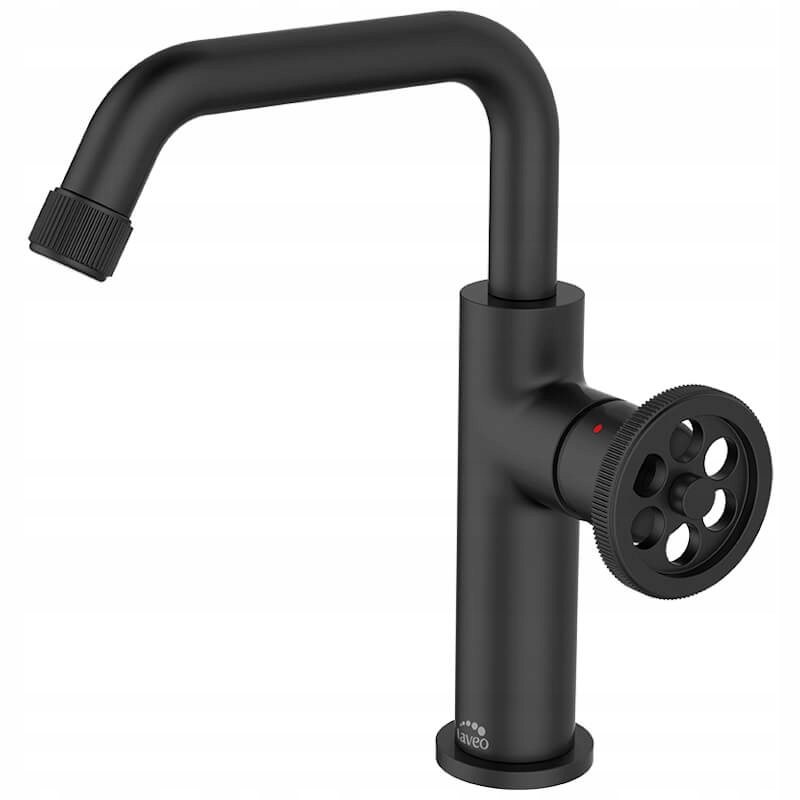 Laveo Muro Bat Washbasin Movement Black Bau725D