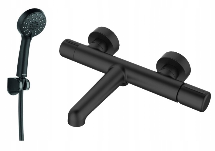 Laveo Pretto Bathtub batéria+čierny sprejový súprava