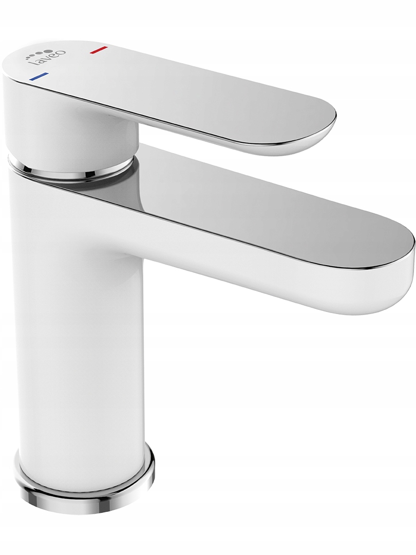 Laveo Tondo Biała/Chrome Washbasin Faucet
