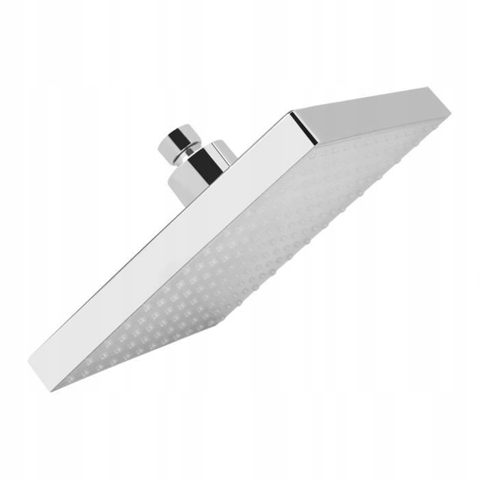 LED sprchová hlava štvorcová rukoväť kľučky farebné svetlá