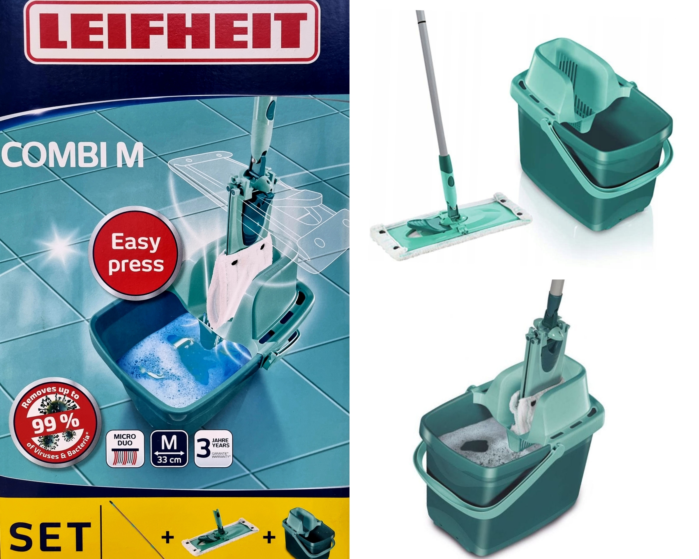 Leifheit mop flat combi m čistiaca súprava