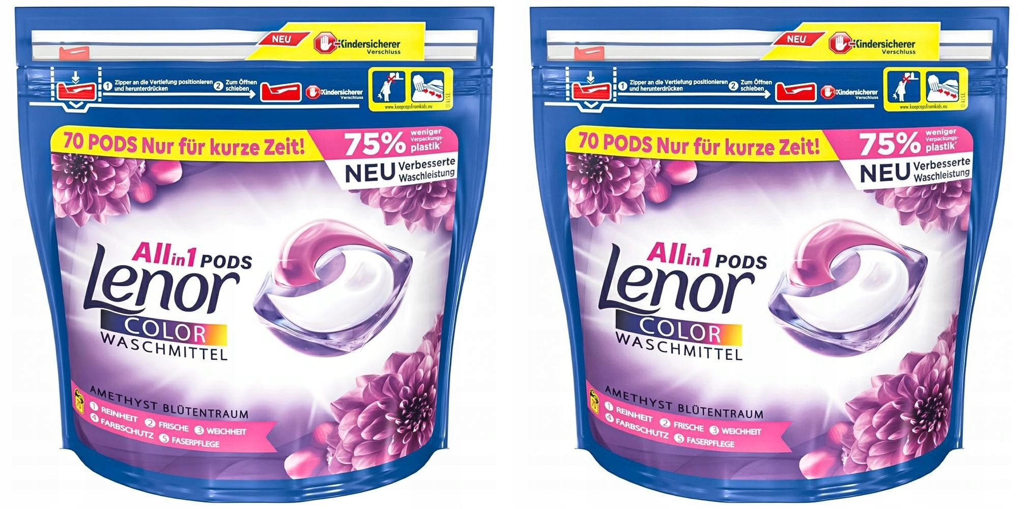 Pracie kapsuly a tablety - Lenor Ametyst Kapsules umývanie 140 ks. Allin1 DE