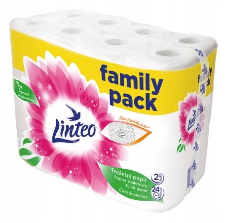 LINTEO biely toaletný papier, 2 vrstvy, 24 roliek