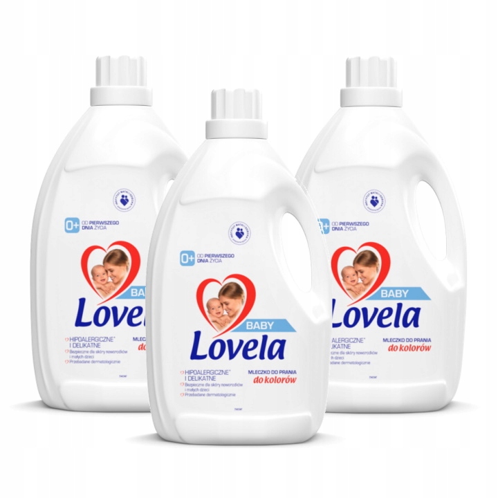 Prací gél - LOVELA Detské mlieko na pranie 3x2.9l (96 pr)