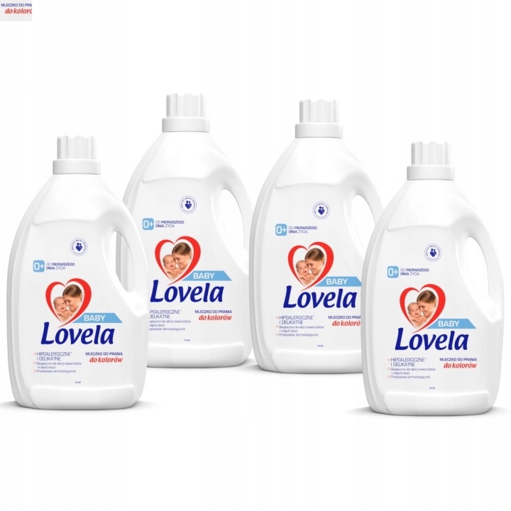 Prací gél - LOVELA Detské farebné umývacie mlieko 4x2,9l