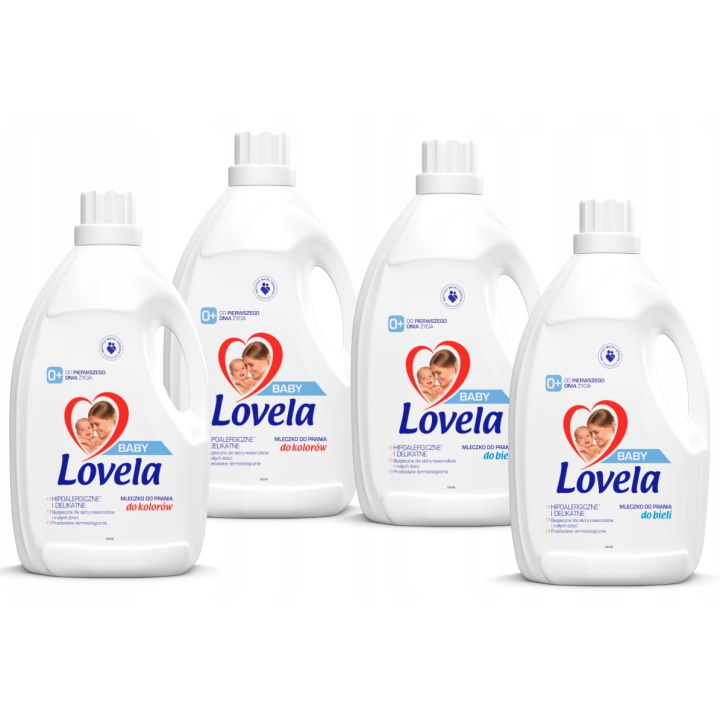 Prací gél - Lovela Baby umývanie mlieka mix farba biela 4x2.9