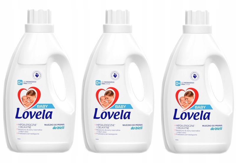 Prací gél - Lovela Baby Práčovňa 3x 1,45 L Biela
