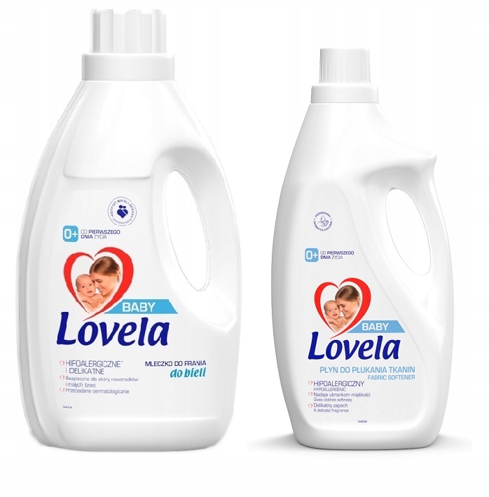 Prací gél - Lovela Baby umývanie mlieka biela 2,9 l + kvapalina