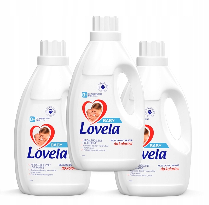 Prací gél - Lovela Baby umývanie mlieka hypoalerergickou farbou X3