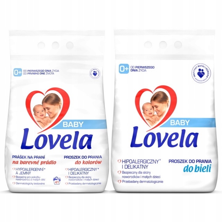 Prací  prášok - Lovela Baby Hypoalergénny prášok MIX 8,2KG (82P)