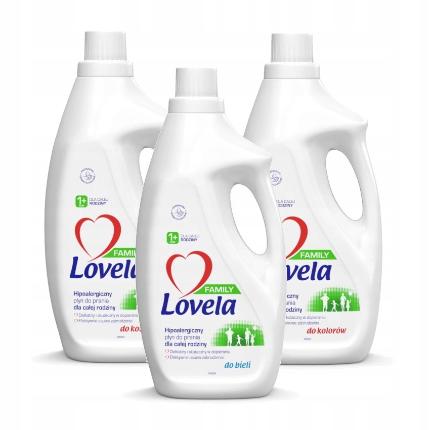 Prací gél - LOVELA Family Milk MIX 3x1,85l (84 pr)