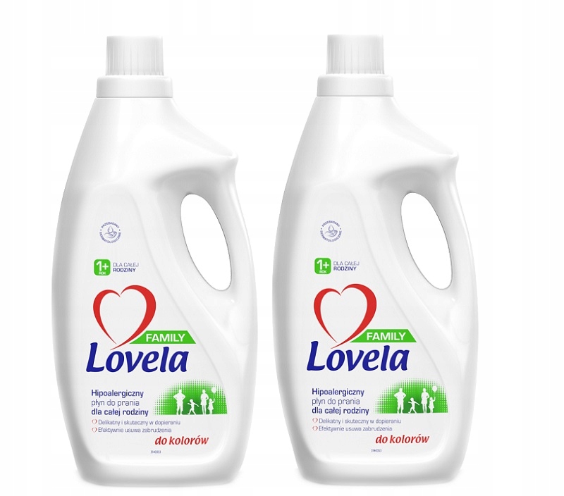 Prací gél - Lovela Rodinná bielizeň 2x1,85 L Farba