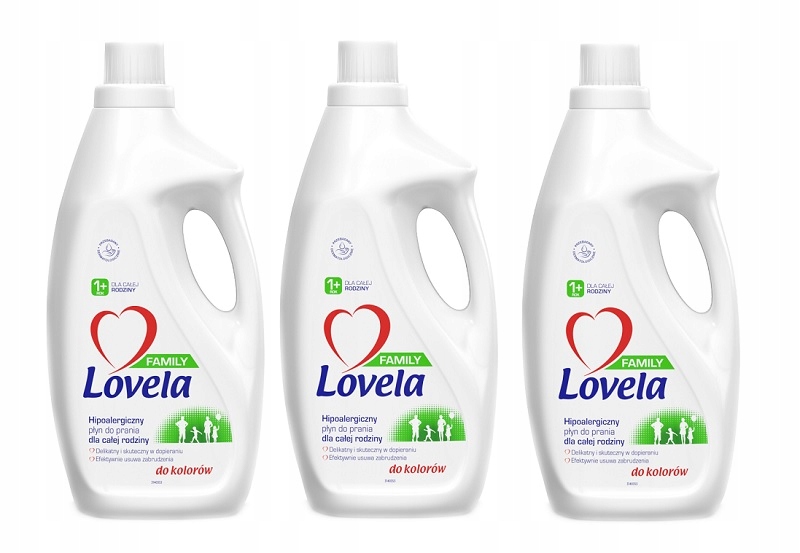 Prací gél - Lovela Rodinná bielizeň 3x1,85 l Farba