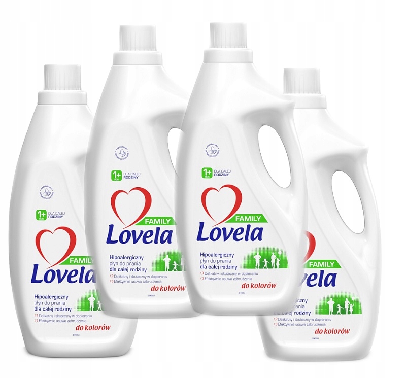 Prací gél - LOVELA Family Pracie mlieko 4x1,85 L FARBA