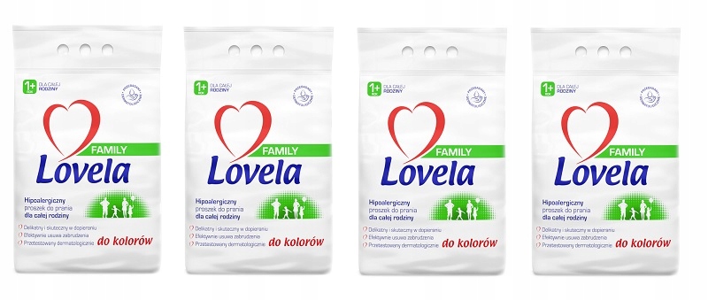 Prací prášok - Lovela Rodina Prášok 4x 2.1 kg farby