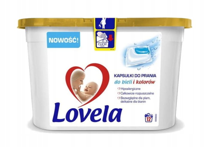 Pracie kapsuly a tablety - Kapsuly Lovela na pranie 9x 12ks biele a farby