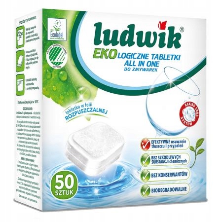 Ludwik EKO tablety pre umývačky riadu všetko v jednom 50 ks