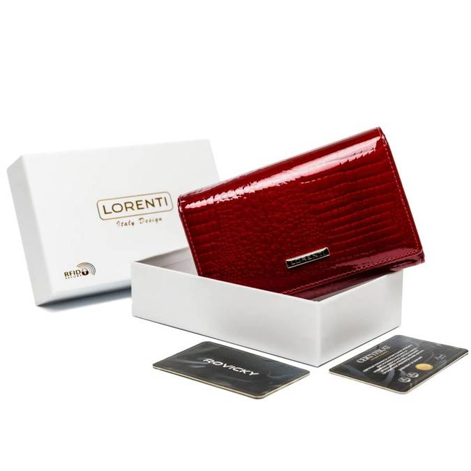 Peňaženka - Lorenti Peňaženka Prírodná koža Červená 76112-RS-RFID Red-Women's Produkt