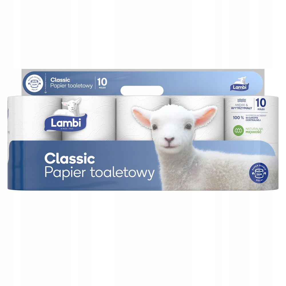 Lambi klasický toaletný papier 10 valčekov