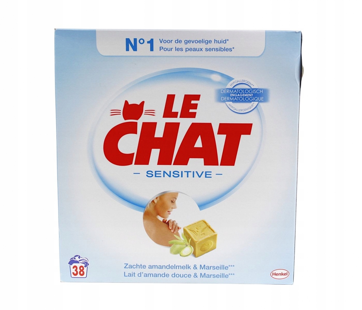 Prací prášok - Le Chat Citlivý prášok s Marseille SOAP 38 P