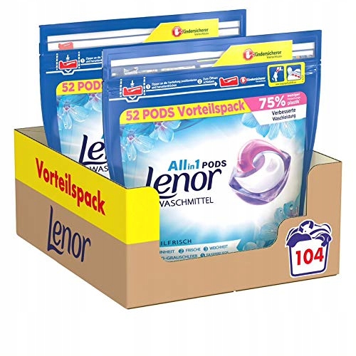 Pracie kapsuly a tablety - LENOR All-in-1 PODS 104 Pracie kapsuly