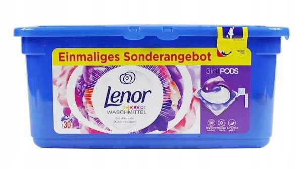 Pracie kapsuly a tablety - LENOR COLOR 3IN1 Pracie kapsuly 30 ks
