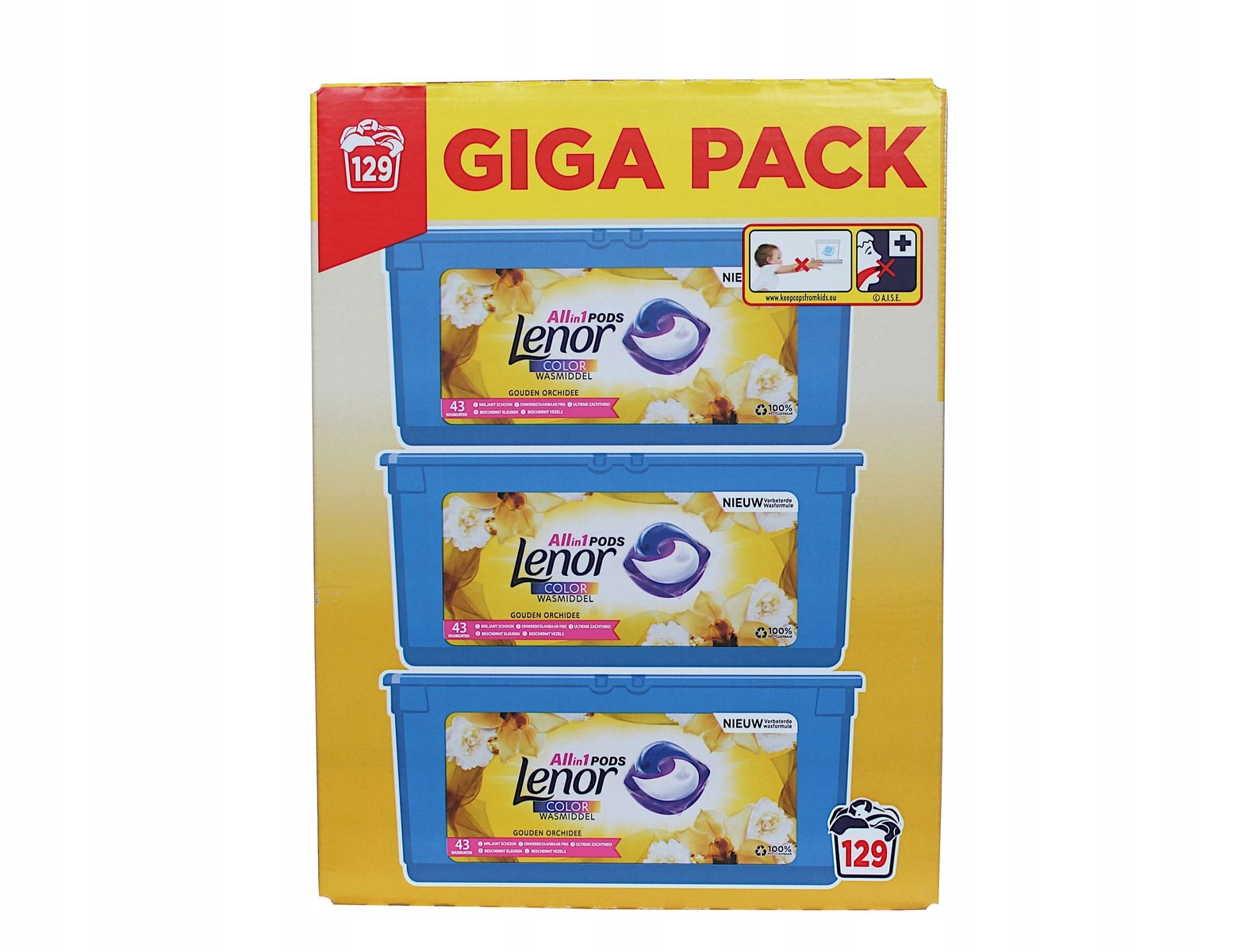Pracie kapsuly a tablety - Lenor Gold Orchid farebné kapsuly BOX 129 ks.
