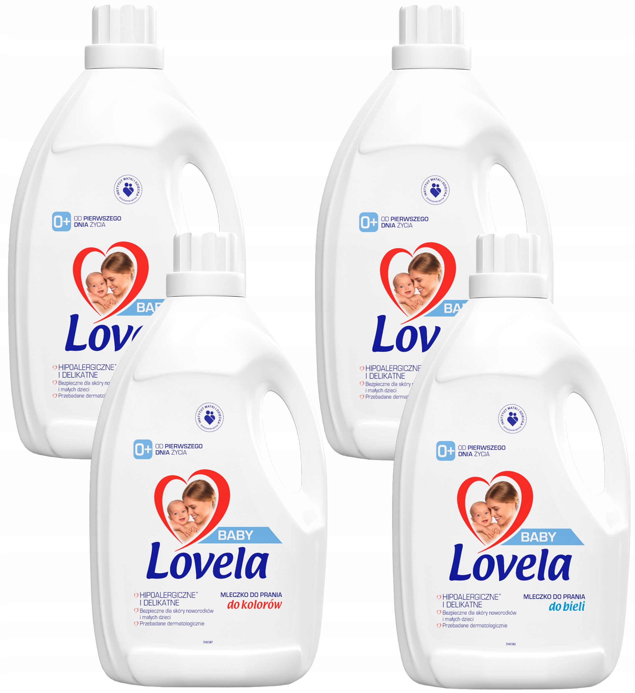 Prací gél - Lovela Detské mlieko pre biele a farbu 4 x 2,9l