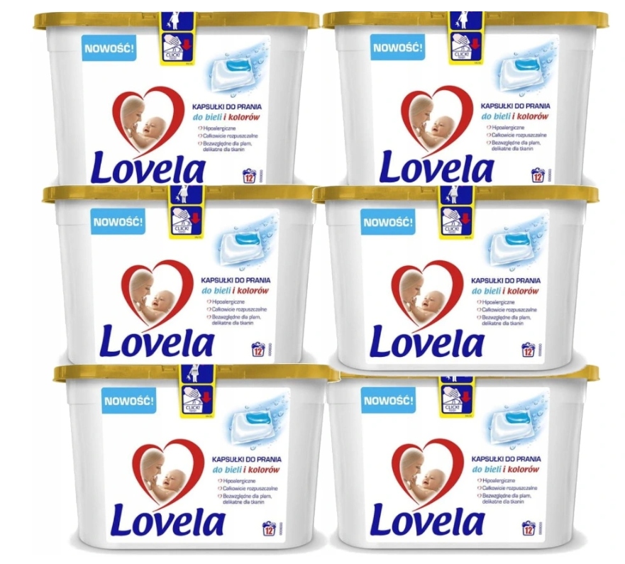 Pracie kapsuly a tablety - Lovela Baby Capsules hypoalergénny umývanie 72ks.