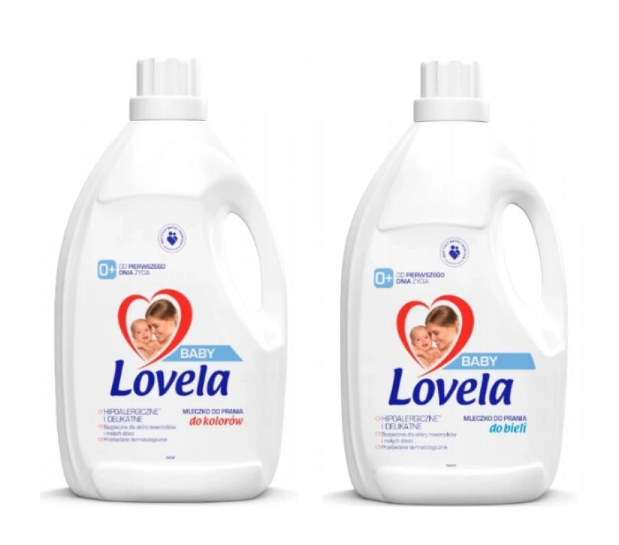 Prací gél - Lovela Baby Farba umývanie mlieka biele 2x4,5l