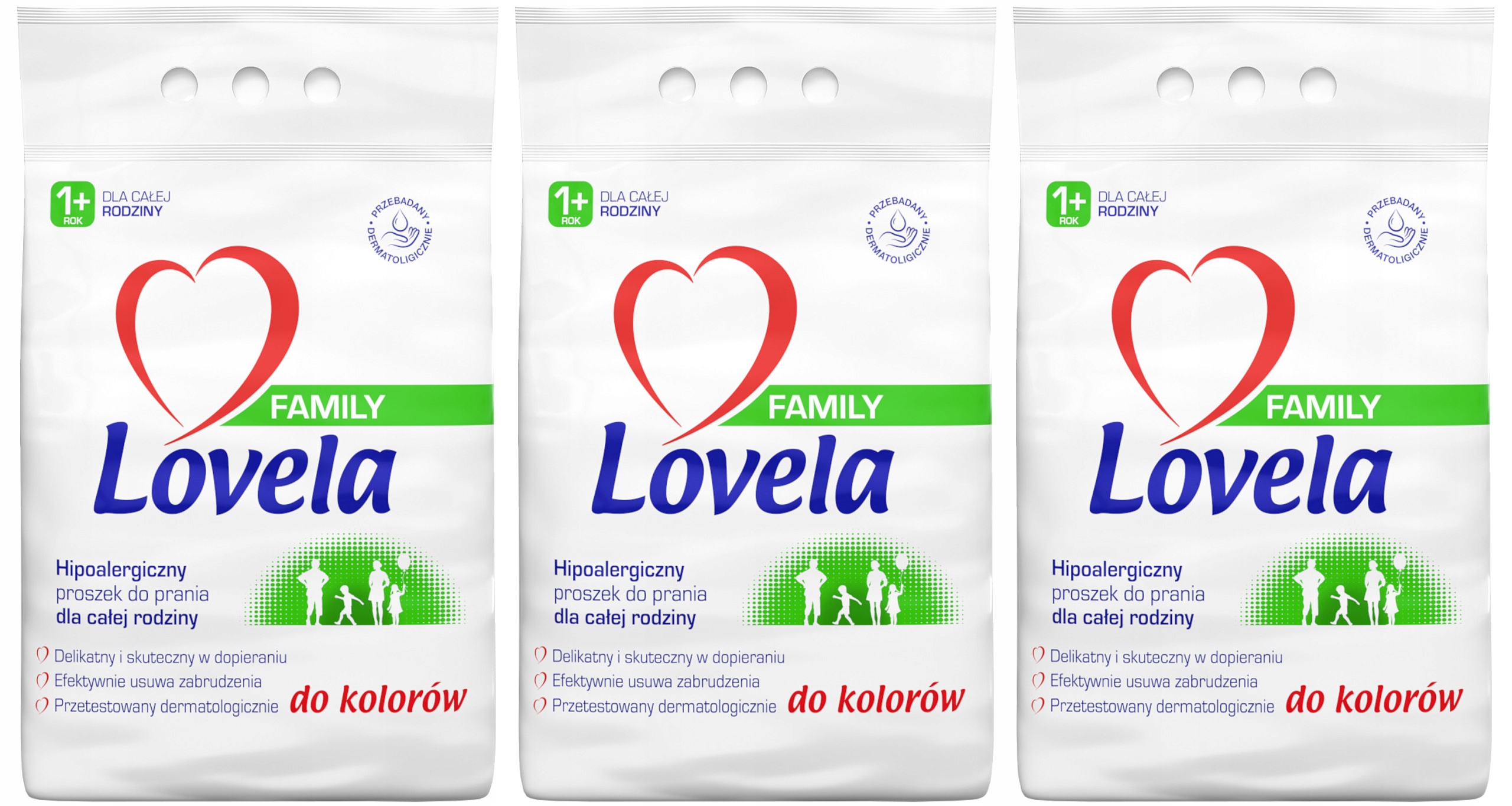 Prací  prášok - Lovela Rodinná farba Prášok 3 x 2.1KG
