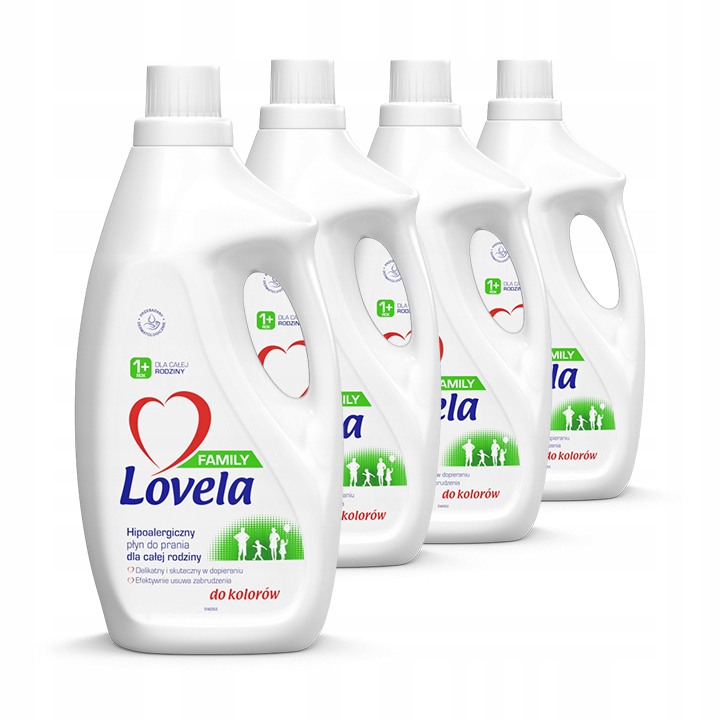 Prací gél - Lovela Rodina Kolor 4x1,85L Umývanie kvapaliny