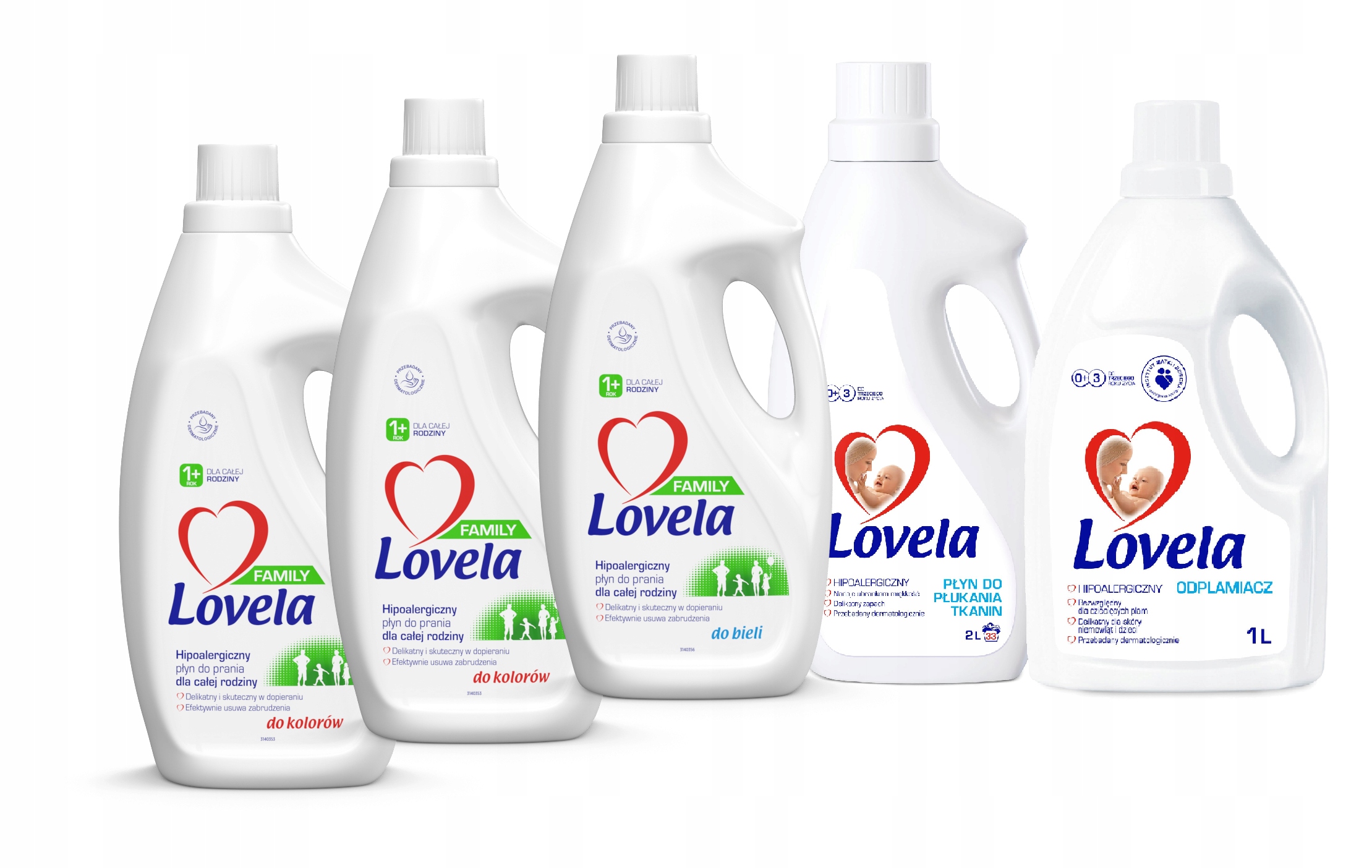 Prací gél - Lovela Family 3x1,85L Farba Biele opláchnutie