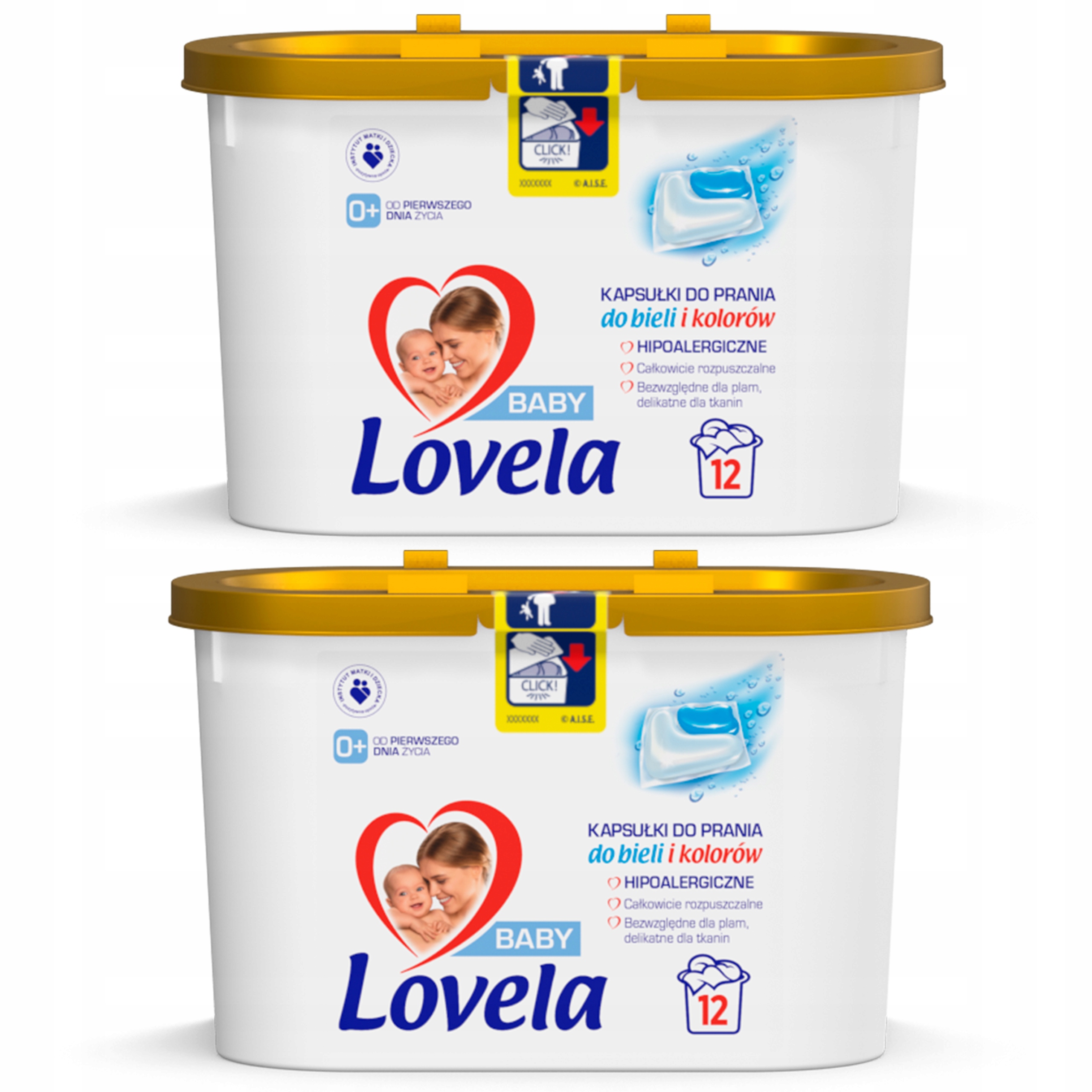 Pracie kapsuly a tablety - Lovela kapsuly Biela farba umývanie detí 24ks