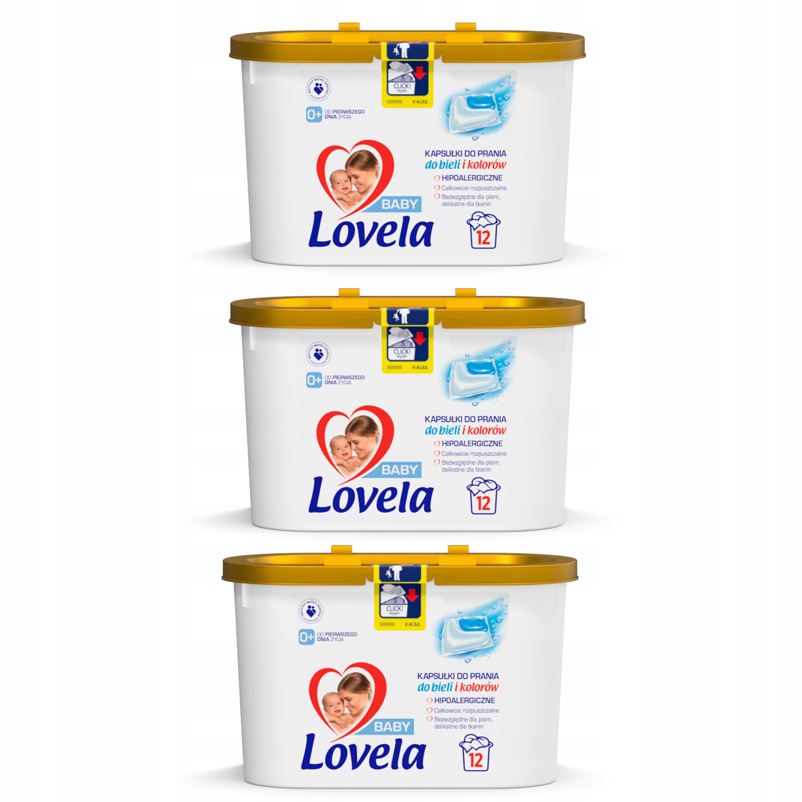Pracie kapsuly a tablety - Lovela kapsuly Biela farba umývanie detí 36ks
